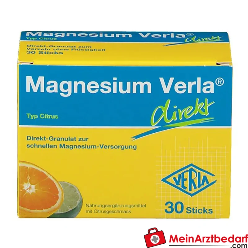 Verla Magnesium Citrus 150 mg (als Magnesiumcitrat) Direktsticks 30 Stück