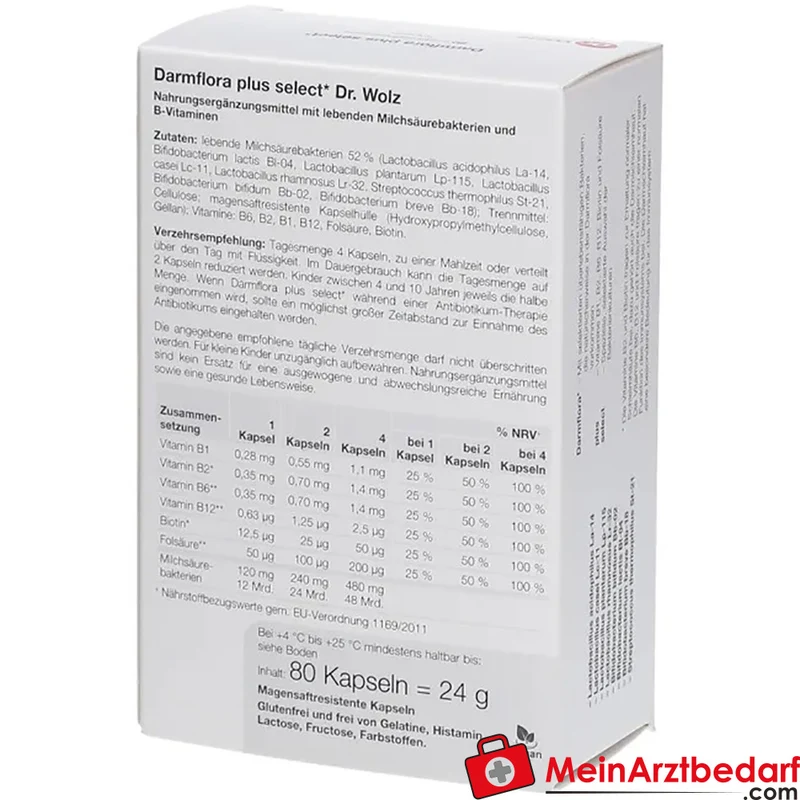 Dr. Wolz Darmflora plus® select Probiotikum 48 Mrd. KBE Kapseln 80 St.