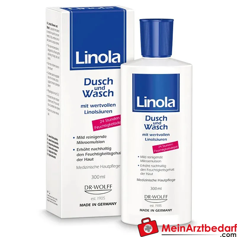 Linola Dusch und Wasch Duschgel 300 ml für trockene, neurodermitis-neigende Haut