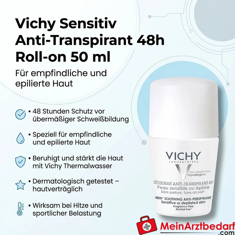 Vichy Sensitiv Anti-Transpirant 48h Dialuminiumchloridpentahydroxid Roll-on 50 ml