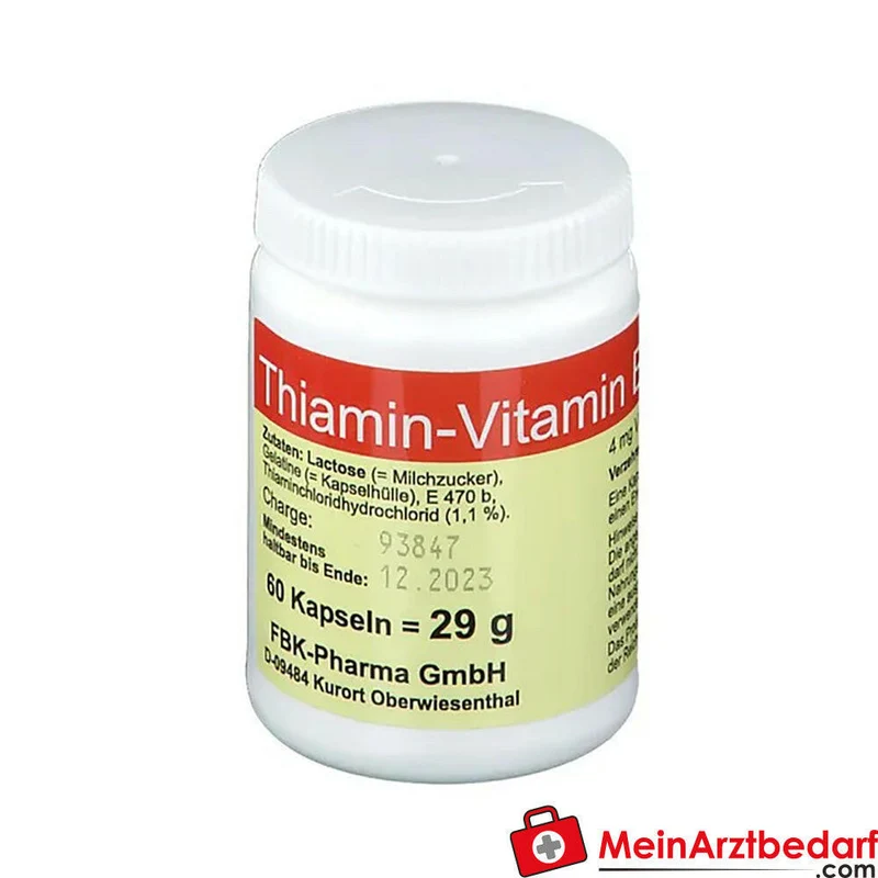 Thiamin Vitamin B1 4 mg Kapseln 60 Stück