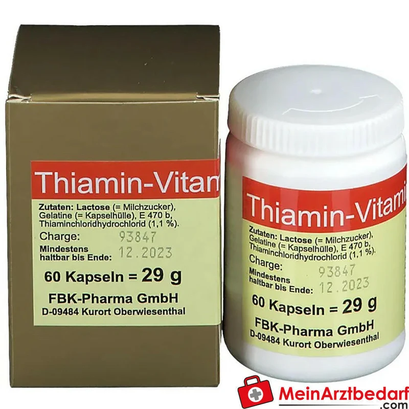 Thiamin Vitamin B1 4 mg Kapseln 60 Stück