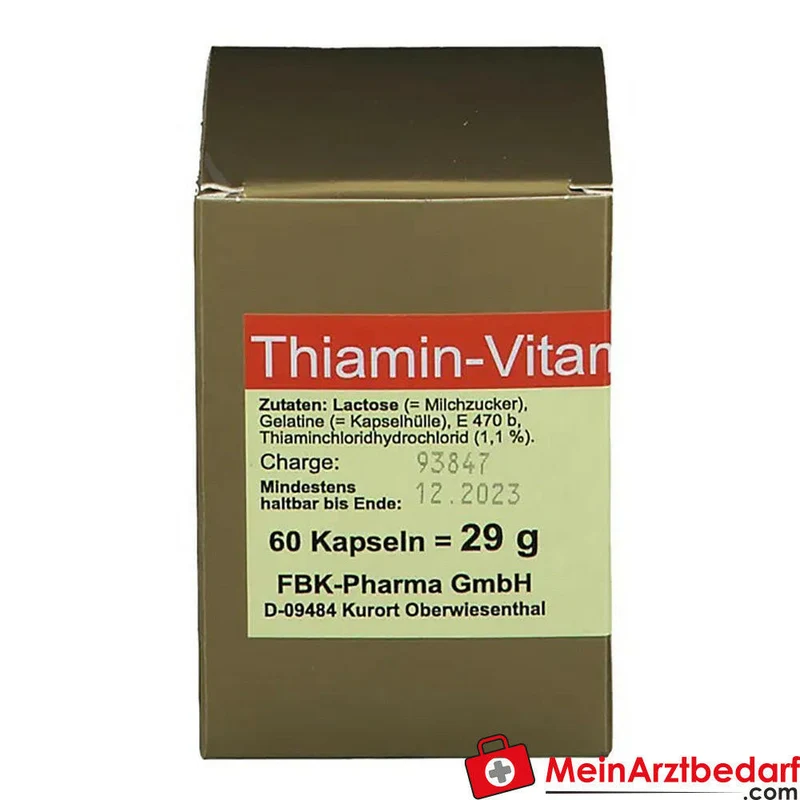 Thiamin Vitamin B1 4 mg Kapseln 60 Stück