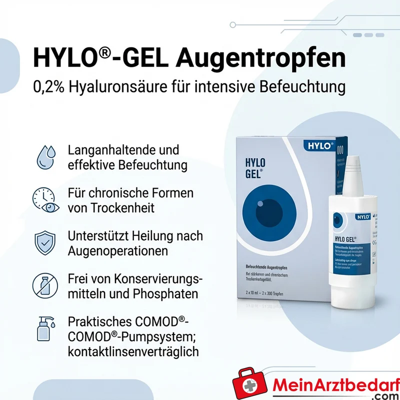 HYLO®-GEL Hyaluronsäure 0,2% Augentropfen 20 ml
