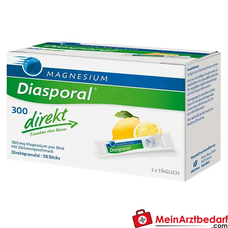 Diasporal Magnesium 300 mg Direktgranulat Sticks Zitrone 50 Stück