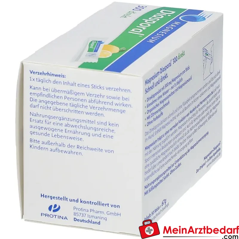Diasporal Magnesium 300 mg Direktgranulat Sticks Zitrone 50 Stück