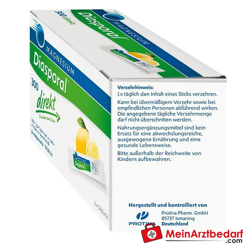 Diasporal Magnesium 300 mg Direktgranulat Sticks Zitrone 50 Stück