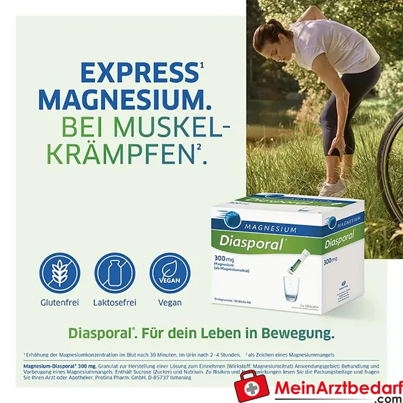 Diasporal Magnesium 300 mg Direktgranulat Sticks Zitrone 50 Stück
