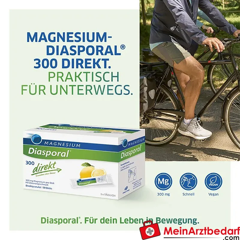 Diasporal Magnesium 300 mg Direktgranulat Sticks Zitrone 50 Stück