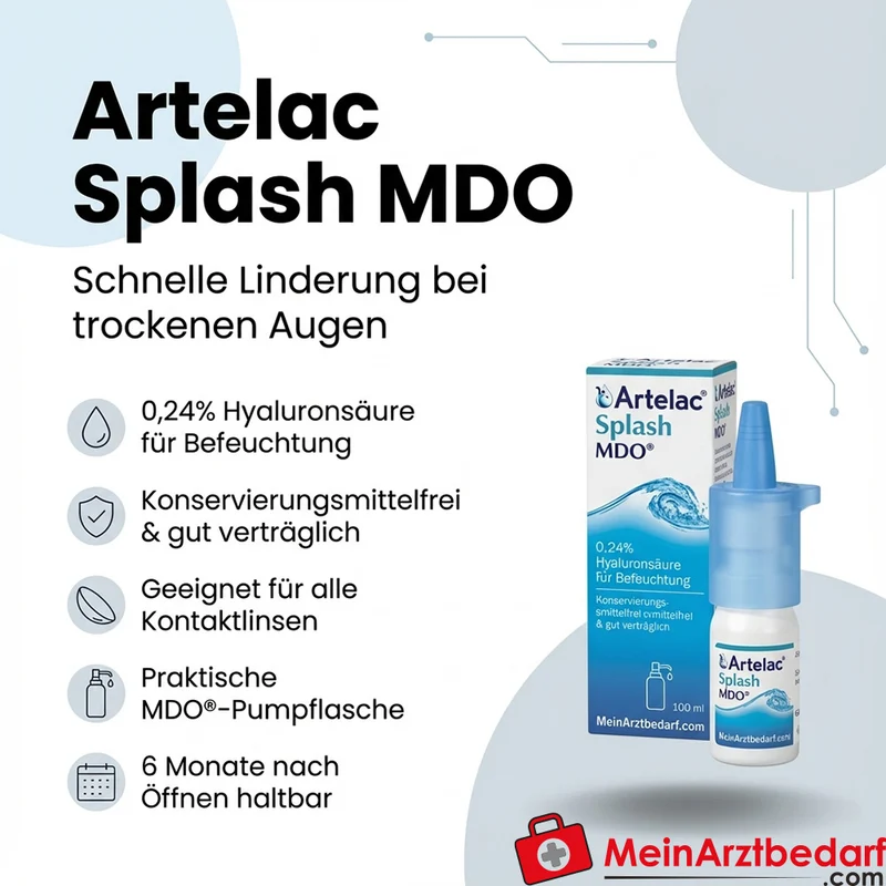 Artelac Splash MDO 0,24% Hyaluronsäure Augentropfen Pumpflasche 10 ml
