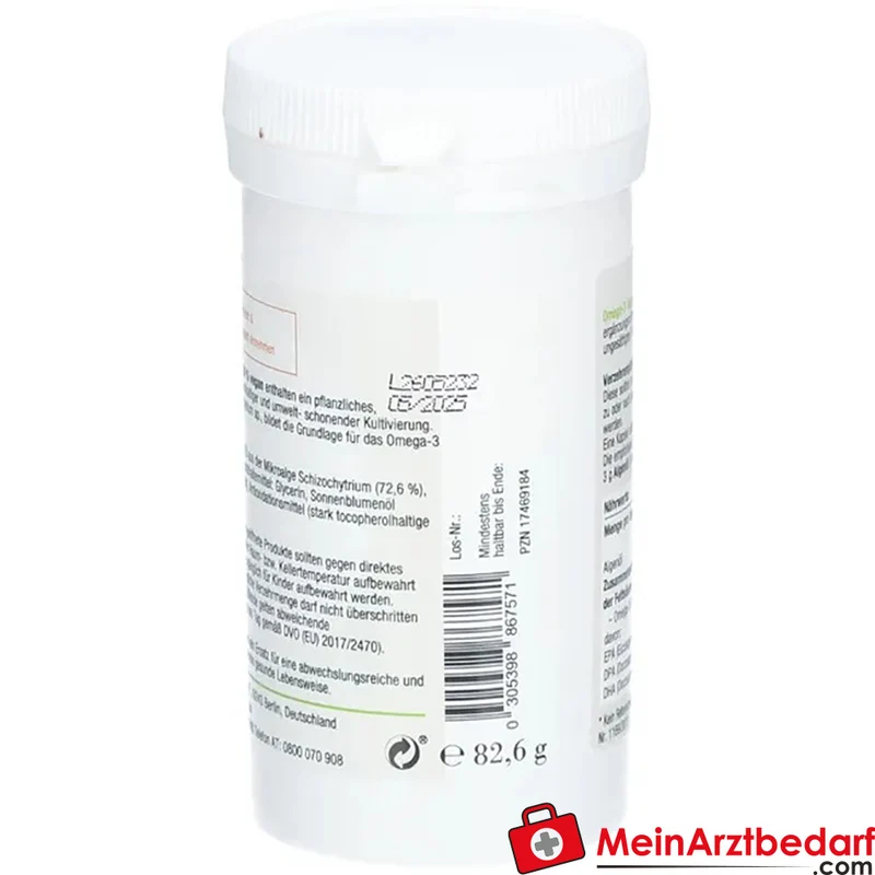 NORSAN Omega-3 Vegan Algenöl Kapseln 1.400 mg Omega-3 (EPA+DHA) 80 Stück