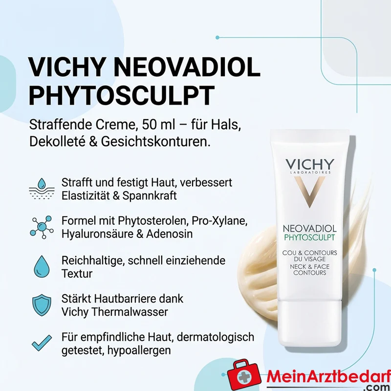 Vichy Neovadiol Phytosculpt straffende Creme mit Pro-Xylane & Hyaluronsäure für Gesicht, Hals & Dekolleté 50 ml