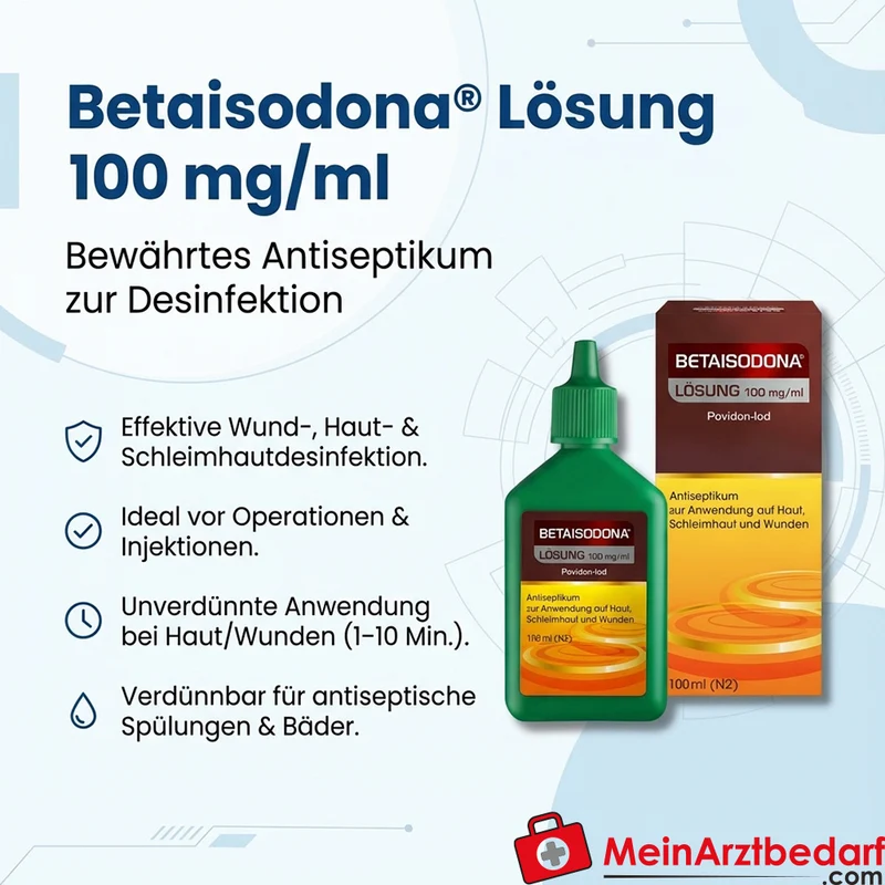 Betaisodona 100 mg Lösung zur Haut- und Wunddesinfektion