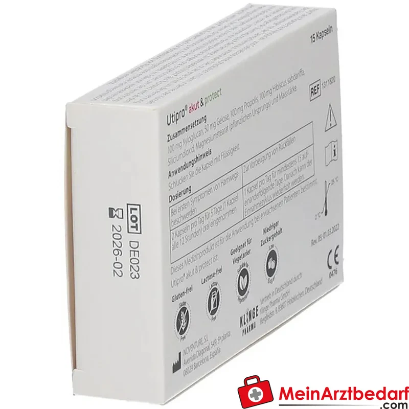Utipro akut und protect Xyloglucan 100 mg, Gelose 50 mg Kapseln 15 Stück