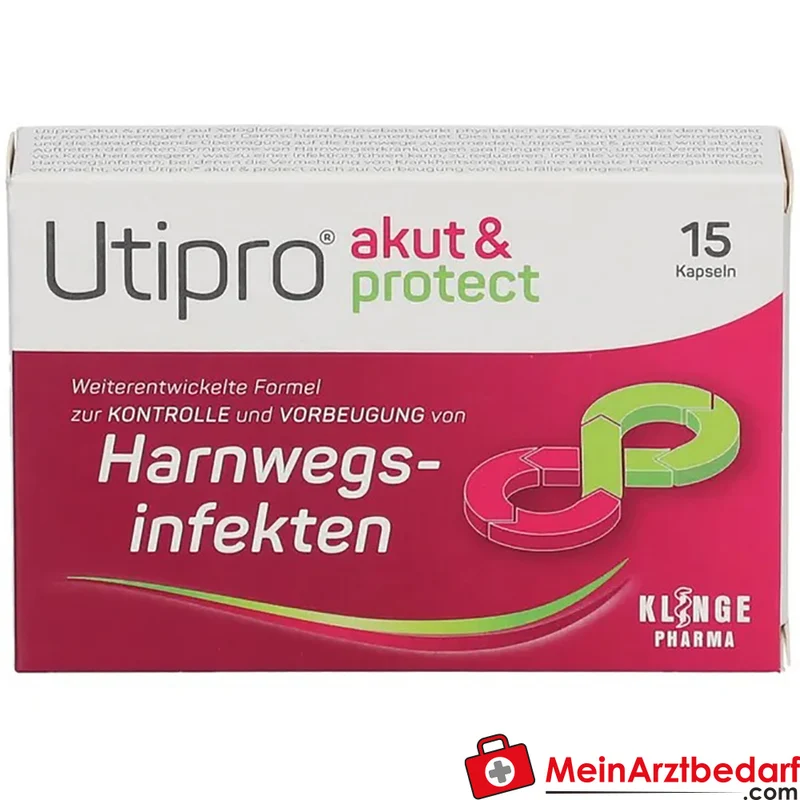 Utipro akut und protect Xyloglucan 100 mg, Gelose 50 mg Kapseln 15 Stück