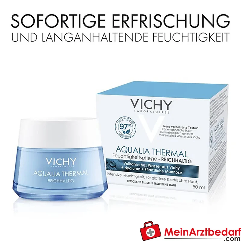 VICHY Aqualia Thermal Reichhaltige Feuchtigkeitscreme mit Hyaluron, Tiegel 50 ml
