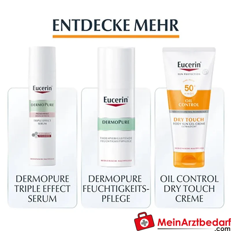 Eucerin Oil Control Face Sun Gel-Creme LSF 50+ Gesicht 50 ml für fettige, zu Akne neigende Haut