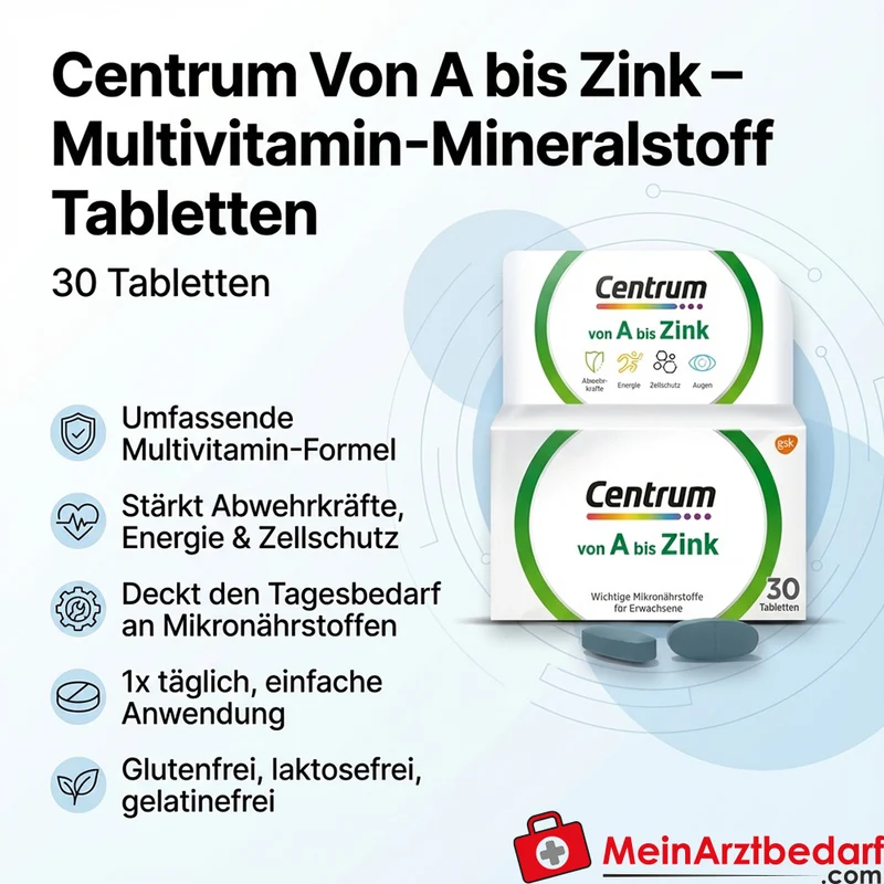 Centrum Von A bis Zink Multivitamin-Mineralstoff Tabletten 30 Stück