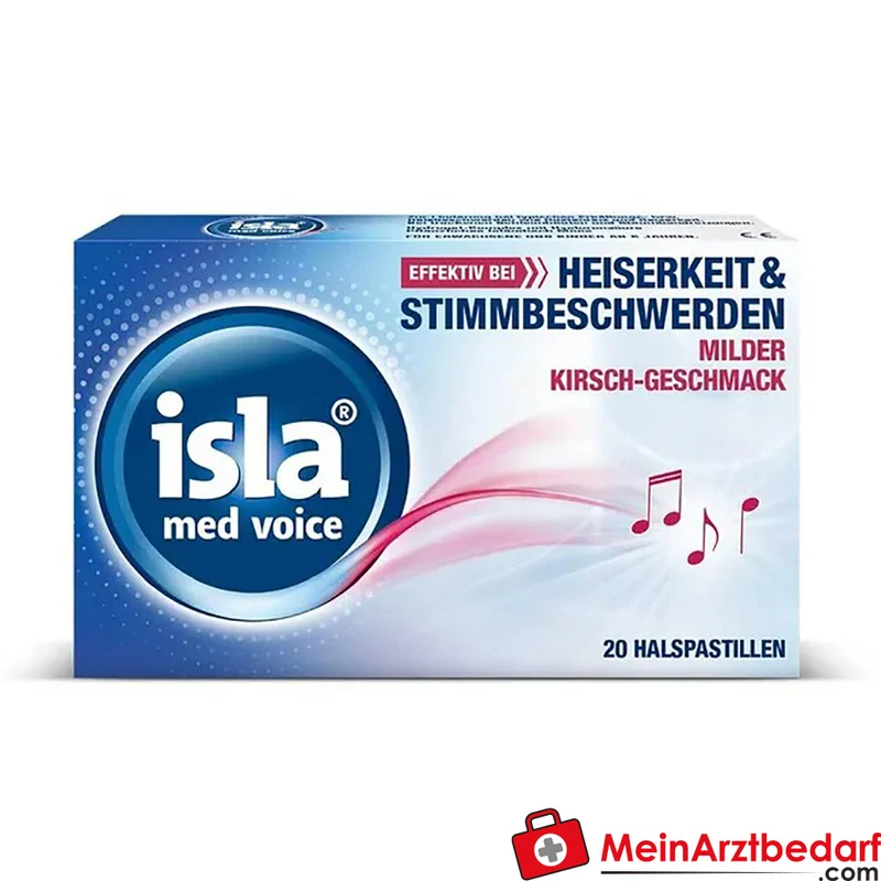 isla med voice Halspastillen mit Hyaluronsäure und Isländisch Moos 20 Stück