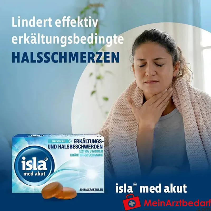 isla med akut Hyaluronsäure und Isländisch Moos Halspastillen 20 St.