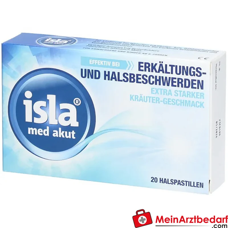 isla med akut Hyaluronsäure und Isländisch Moos Halspastillen 20 St.
