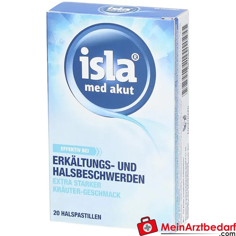 isla med akut Hyaluronsäure und Isländisch Moos Halspastillen 20 St.