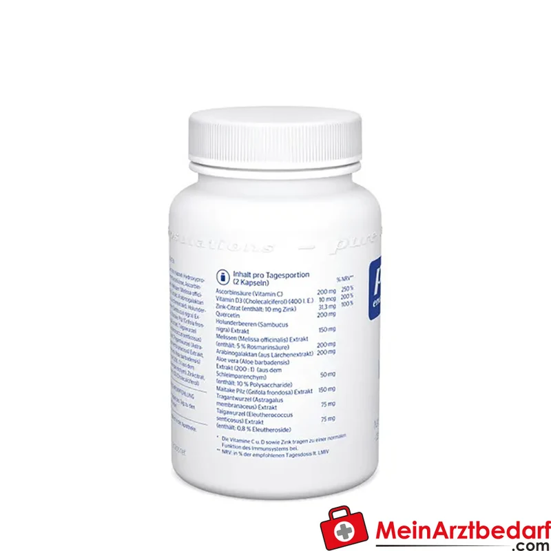 Pure Encapsulations Immun aktiv Vitamin C 100 mg, Vitamin D3 5 µg, Zink 15,65 mg Kapseln 30 Stück