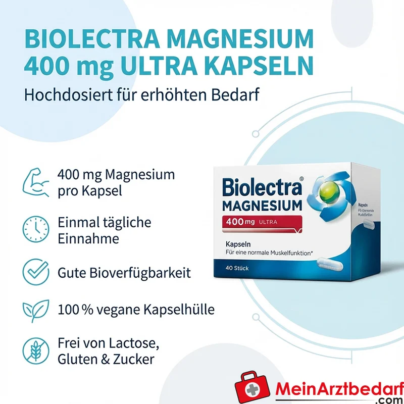 Biolectra Magnesium 400 mg ultra Kapseln 40 Stück