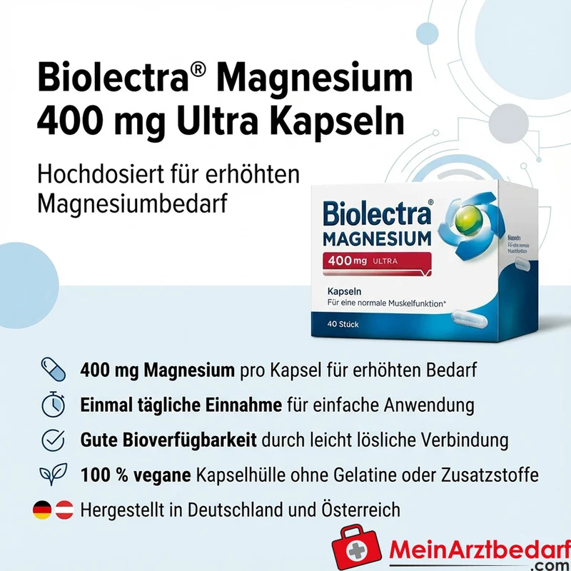 Biolectra Magnesium 400 mg ultra Kapseln 40 Stück