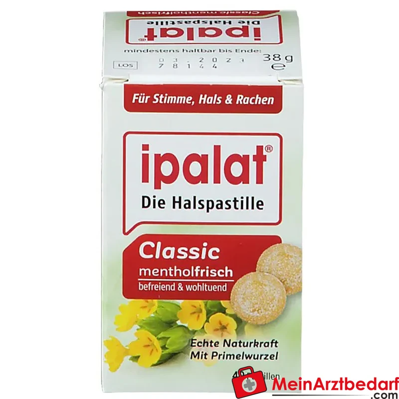 ipalat Halspastillen classic mit Primelwurzel und Menthol 40 Stück