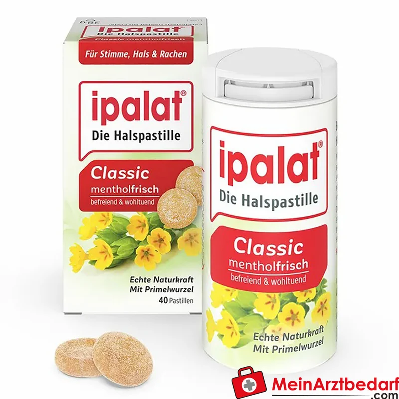 ipalat Halspastillen classic mit Primelwurzel und Menthol 40 Stück