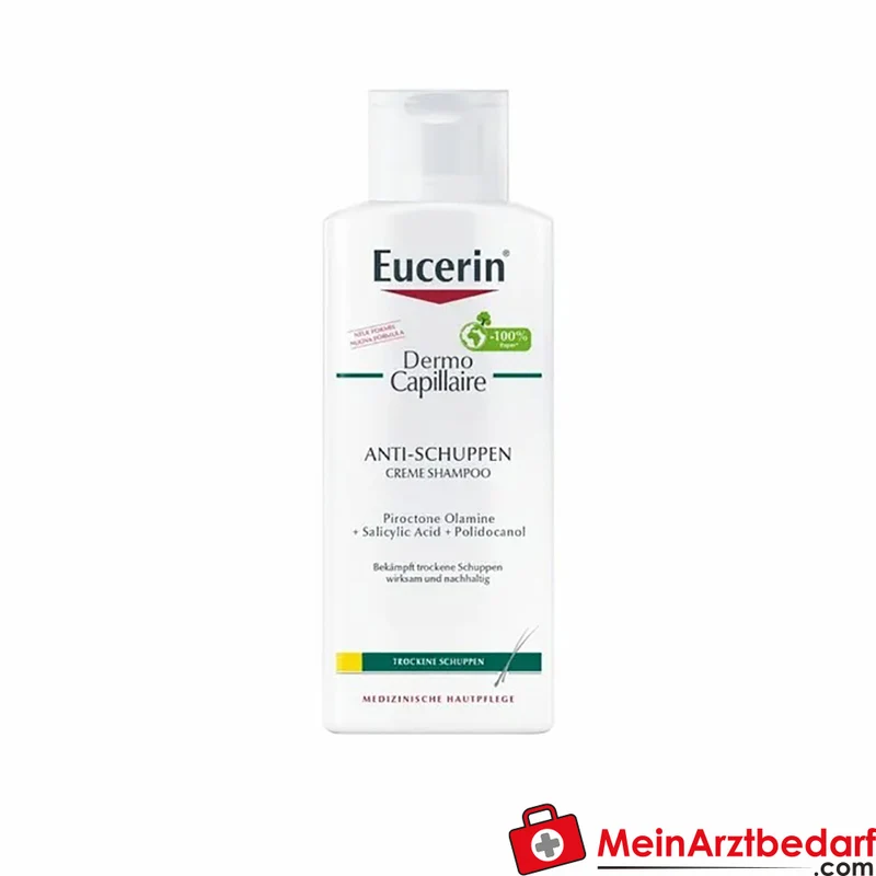 Eucerin DermoCapillaire Anti-Schuppen Creme-Shampoo mit Pirocton Olamin, Polidocanol & Salicylsäure 250 ml