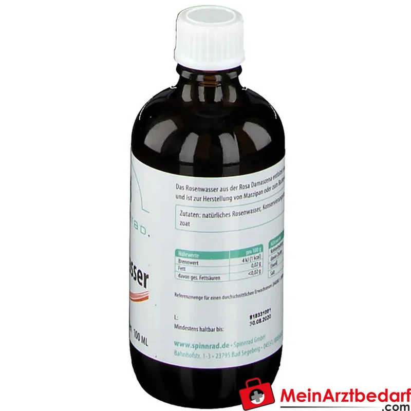 Spinnrad Rosenwasser 100 ml Flasche zum Backen und Kochen
