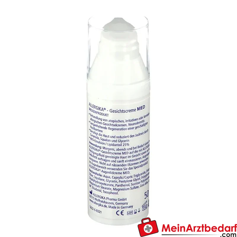 ALLERGIKA Gesichtscreme MED mit Ceramid 3 und Panthenol Creme 50 ml