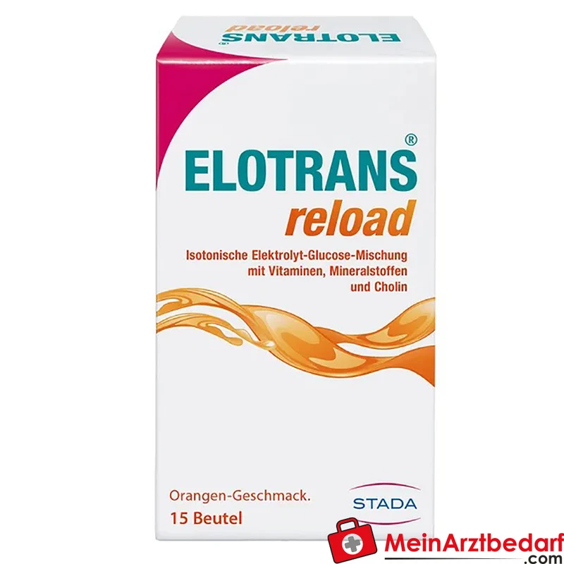 Elotrans reload Elektrolyt‑Glucose Trinkpulver 2700 mg Glucose/Beutel 15 x 7,57 g