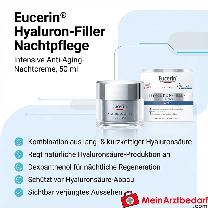 Eucerin Hyaluron-Filler Nachtpflege Hyaluronsäure Nachtcreme 50 ml