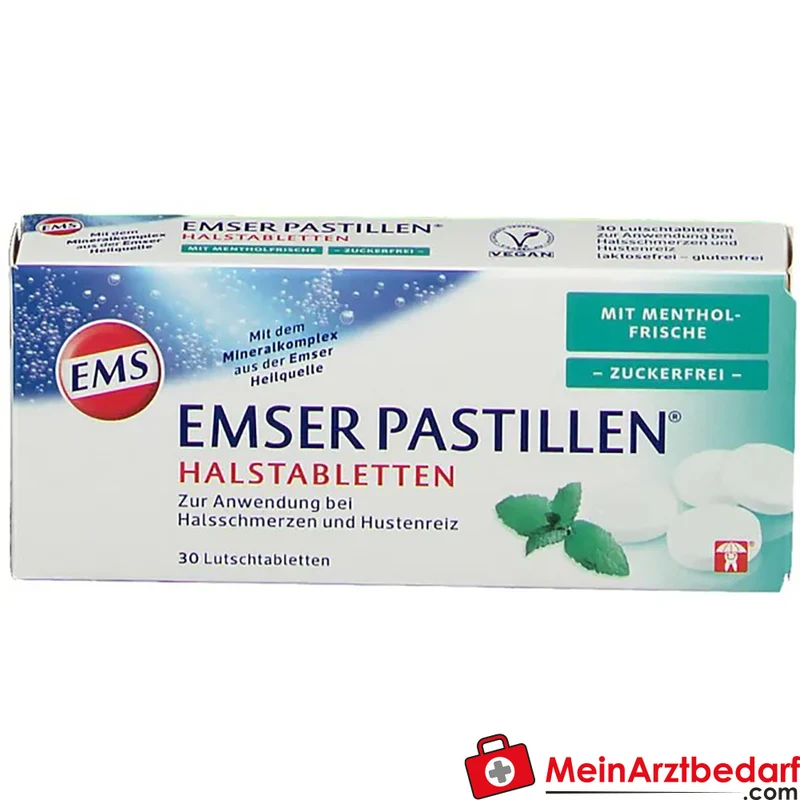 EMSER Pastillen 126 mg Emser Salz mit Menthol‑Aroma, zuckerfrei, 30 St.