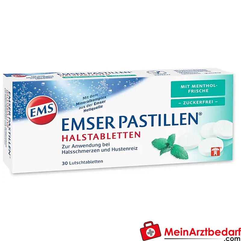 EMSER Pastillen 126 mg Emser Salz mit Menthol‑Aroma, zuckerfrei, 30 St.