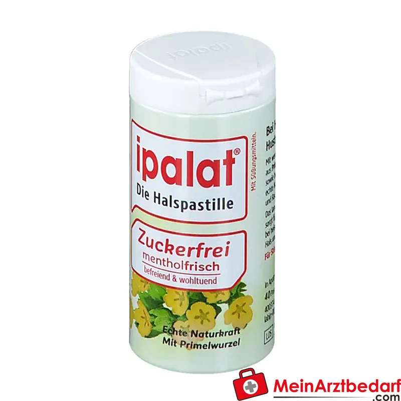 ipalat Halspastillen zuckerfrei mit Primelwurzel-Extrakt und Menthol 40 St.