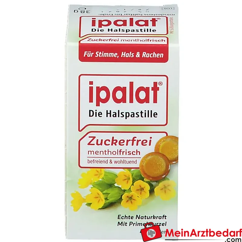 ipalat Halspastillen zuckerfrei mit Primelwurzel-Extrakt und Menthol 40 St.