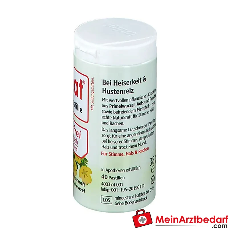 ipalat Halspastillen zuckerfrei mit Primelwurzel-Extrakt und Menthol 40 St.