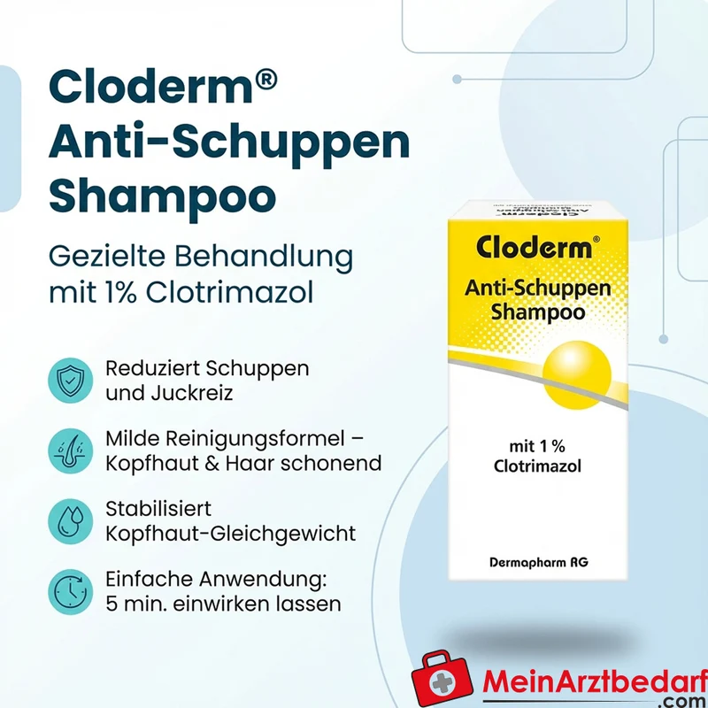Cloderm Anti-Schuppen Shampoo Clotrimazol 1% 100 ml
