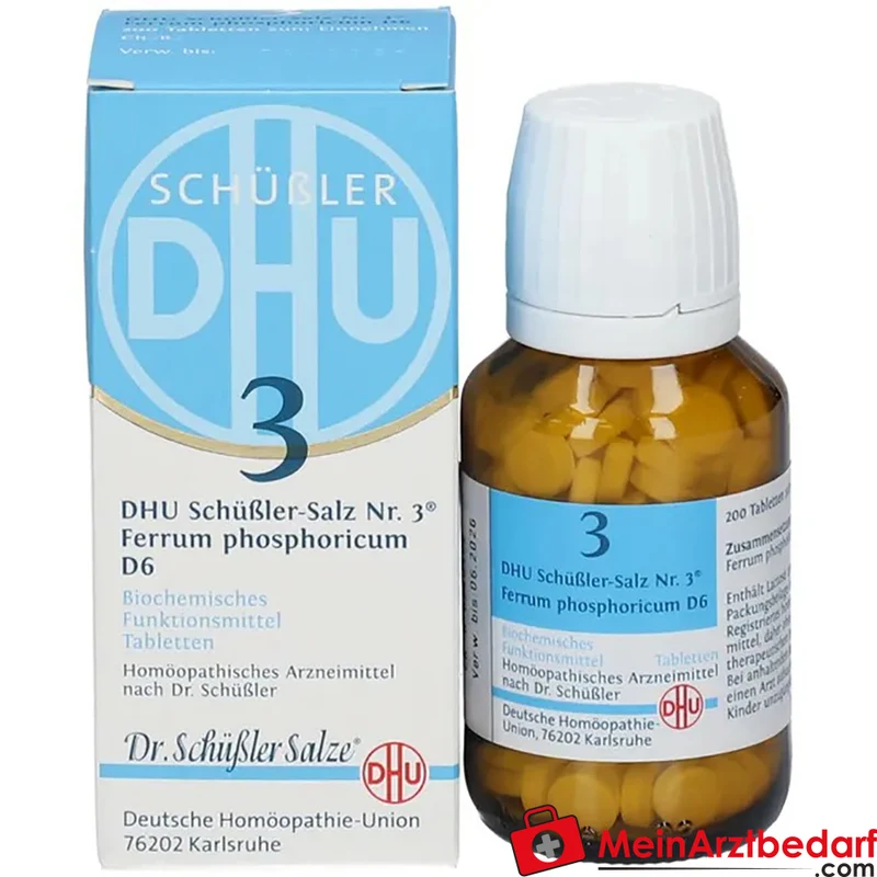 DHU Schüßler-Salz Nr. 3 Ferrum phosphoricum D6 Tabletten 200 St.
