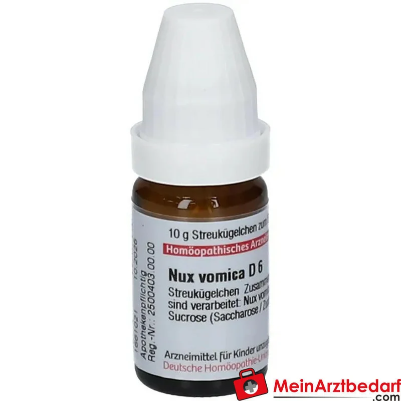 DHU Nux vomica D6 Globuli 10 g