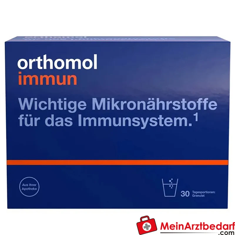 Orthomol Immun Vitamin D3 hochdosiert, Vitamin C und Zink Granulat 30 Beutel