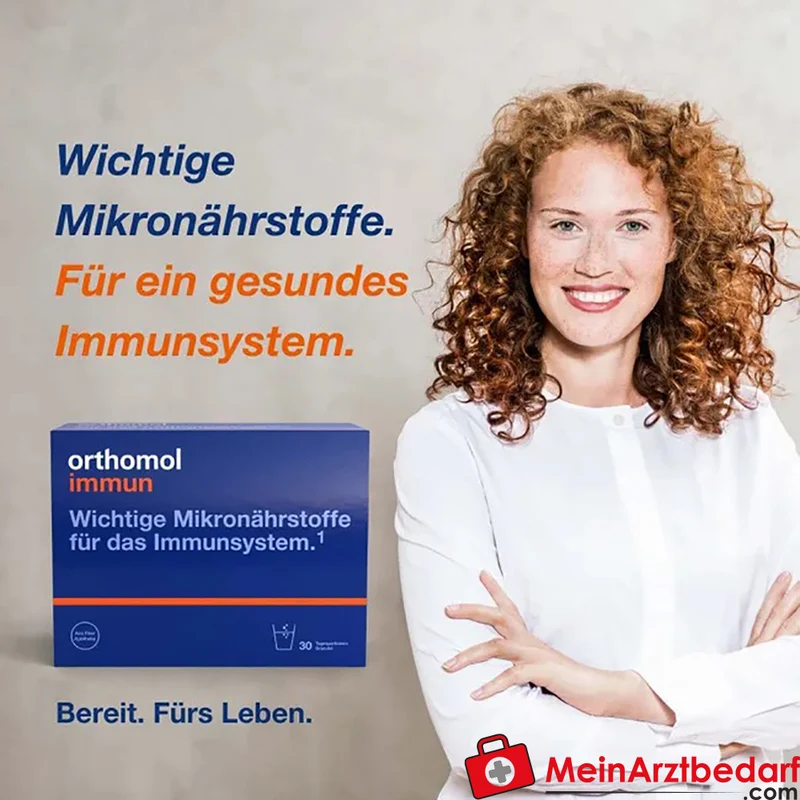 Orthomol Immun Vitamin D3 hochdosiert, Vitamin C und Zink Granulat 30 Beutel