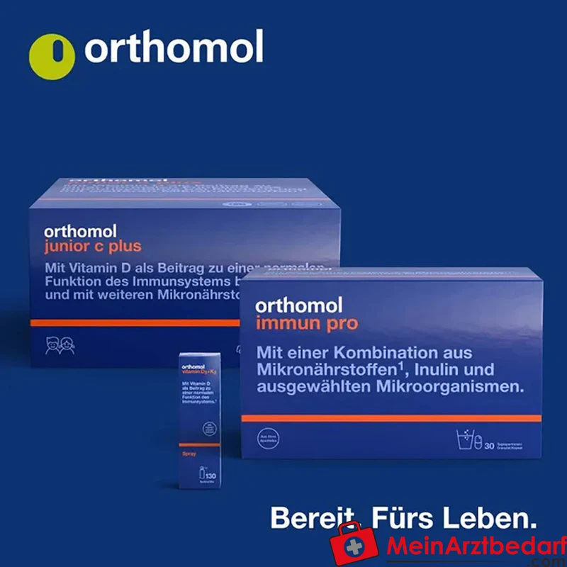 Orthomol Immun Vitamin D3 hochdosiert, Vitamin C und Zink Granulat 30 Beutel