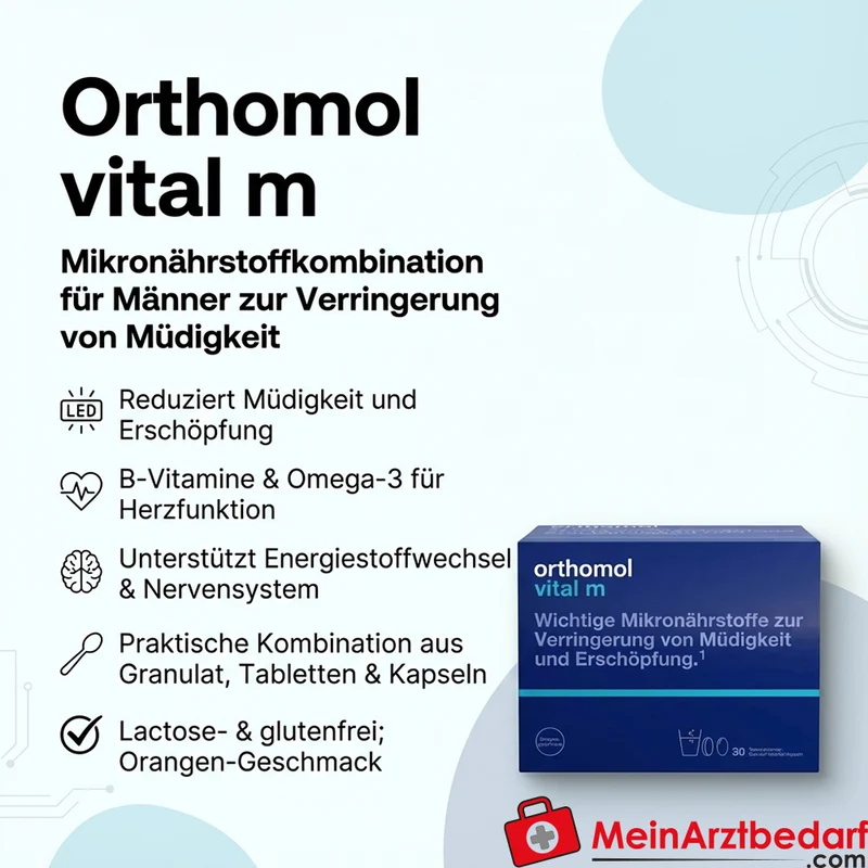 Orthomol Vital m Multivitamin mit B‑Vitaminen und Omega‑3 Granulat/Tabletten/Kapseln 30 St.