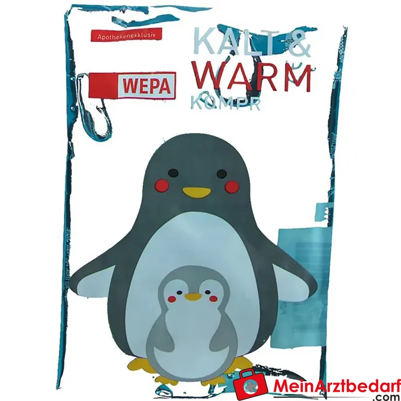 WEPA Kalt-Warmkompresse Pinguin 8,5 x 14,5 cm wiederverwendbare Gel-Kompresse 1 Stück