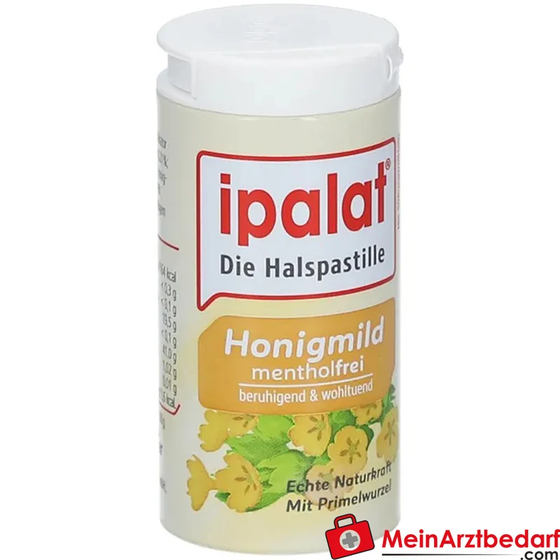 ipalat Honigmild mentholfrei Halspastillen ohne Zucker 40 Stück